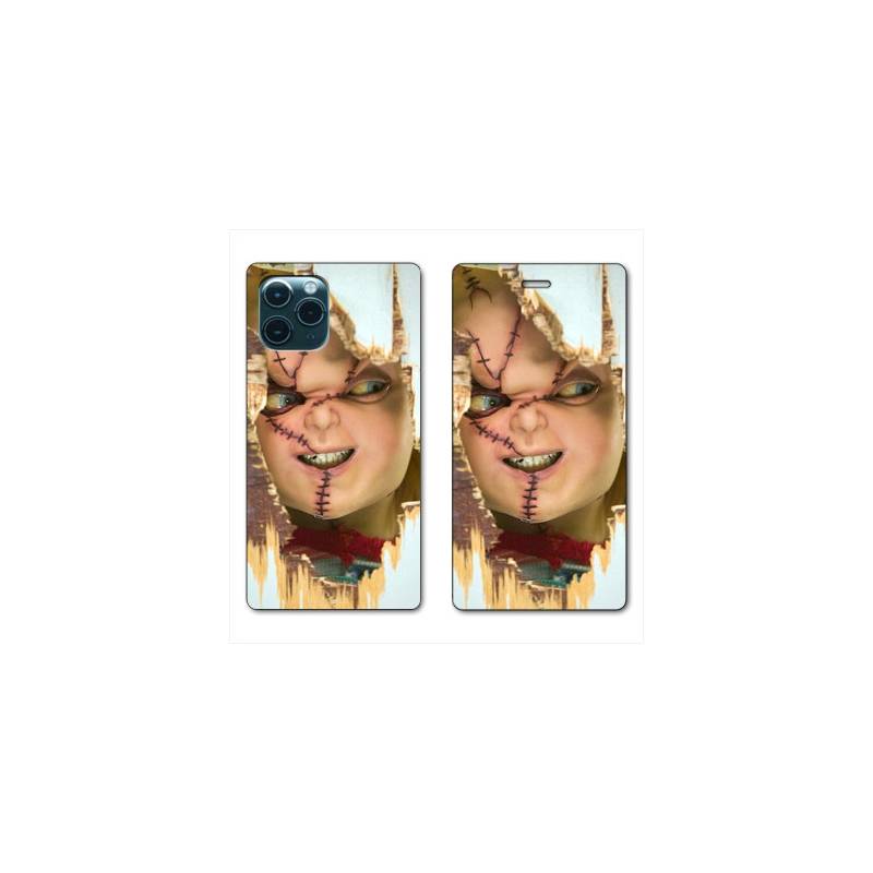 RV Housse cuir portefeuille Iphone 11 (5,8") Chucky Blanc