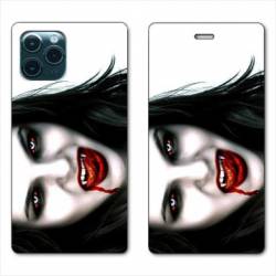 RV Housse cuir portefeuille Iphone 11 (5,8") Vampire blanc