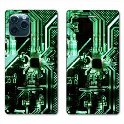 RV Housse cuir portefeuille Iphone 11 (5,8") Trompe œil composant