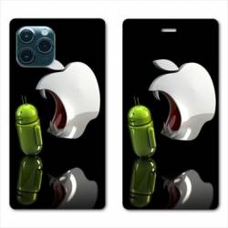 RV Housse cuir portefeuille Iphone 11 (5,8") Pomme dent