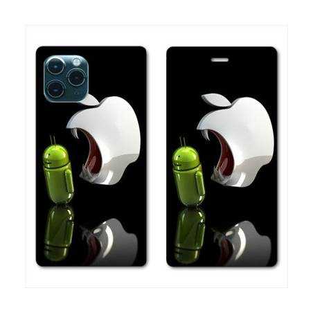 RV Housse cuir portefeuille Iphone 11 (5,8") Pomme dent