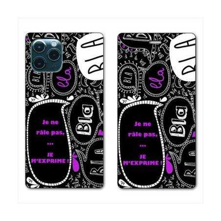 RV Housse cuir portefeuille Iphone 11 (5,8") Humour je rale