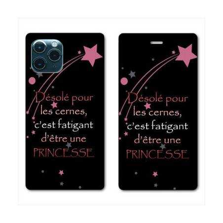 RV Housse cuir portefeuille Iphone 11 (5,8") Humour princesse