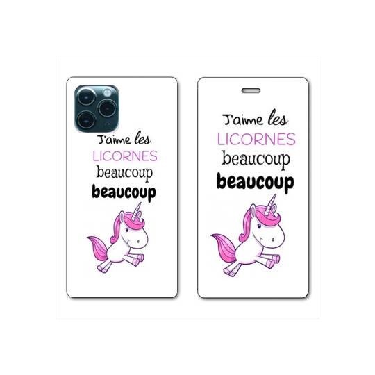 RV Housse cuir portefeuille Iphone 11 (5,8") Decale licornes