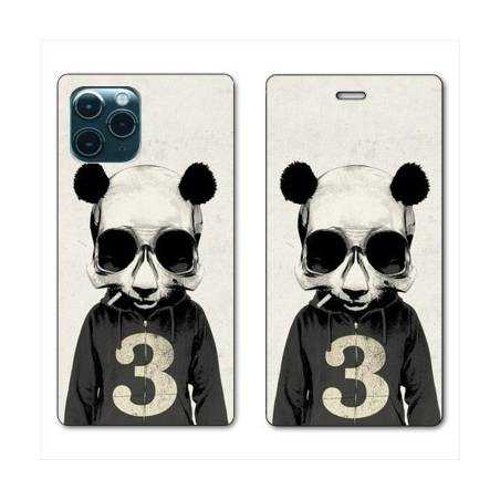 RV Housse cuir portefeuille Iphone 11 (5,8") Decale Panda