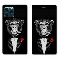 RV Housse cuir portefeuille Iphone 11 (5,8") Decale Singe Mafia
