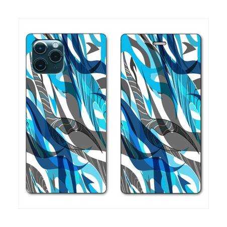 RV Housse cuir portefeuille Iphone 11 (5,8") Etnic abstrait Algue