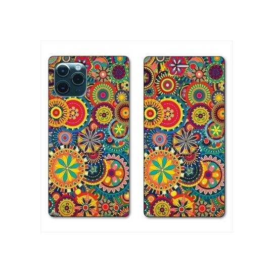 RV Housse cuir portefeuille Iphone 11 (5,8") Psychedelic Roue