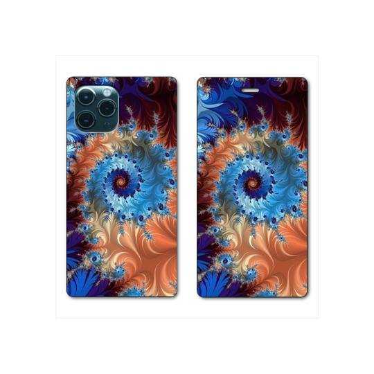 RV Housse cuir portefeuille Iphone 11 (5,8") Psychedelic Spirale