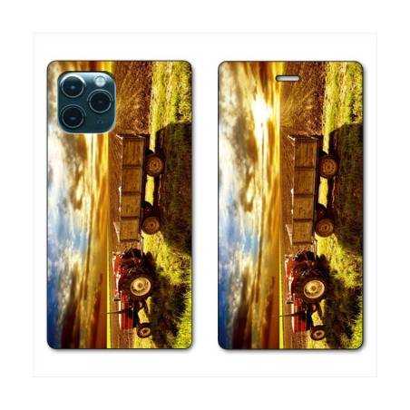 RV Housse cuir portefeuille Iphone 11 (5,8") Agriculture Tracteur color