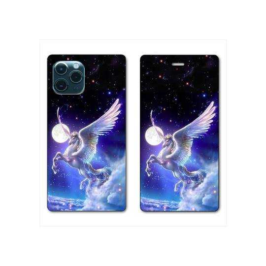 RV Housse cuir portefeuille Iphone 11 (5,8") Licorne Céleste