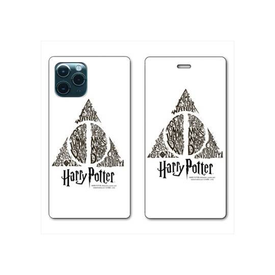 RV Housse cuir portefeuille Iphone 11 (5,8") WB License harry potter pattern triangle Blanc