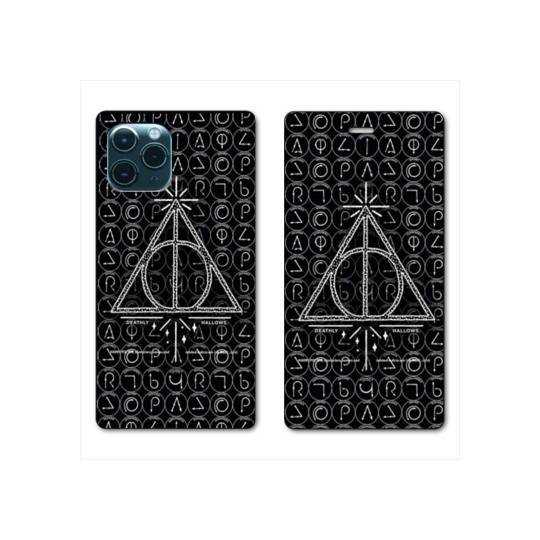 RV Housse cuir portefeuille Iphone 11 (5,8") WB License harry potter pattern triangle noir