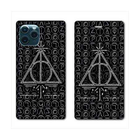 RV Housse cuir portefeuille Iphone 11 (5,8") WB License harry potter pattern triangle noir