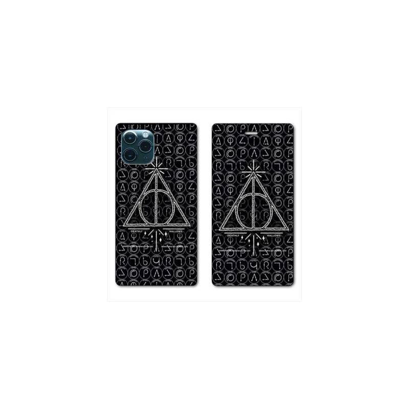 RV Housse cuir portefeuille Iphone 11 (5,8") WB License harry potter pattern triangle noir
