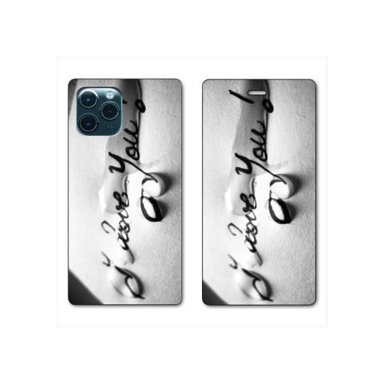 RV Housse cuir portefeuille Iphone 11 Pro (6,1") I love you larme B