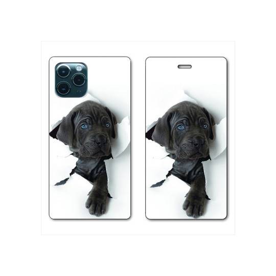 RV Housse cuir portefeuille Iphone 11 Pro (6,1") Chien noir