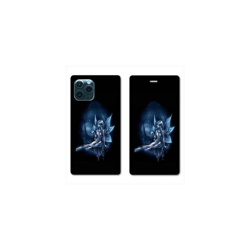 RV Housse cuir portefeuille Iphone 11 Pro (6,1") Fee Bleu