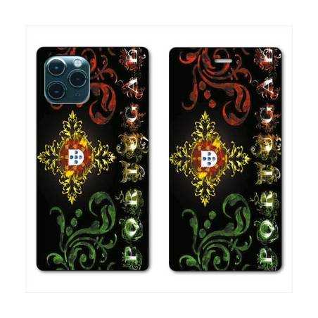 RV Housse cuir portefeuille Iphone 11 Pro (6,1") Portugal Arabesque