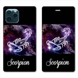 RV Housse cuir portefeuille Iphone 11 Pro (6,1") signe zodiaque Scorpion2