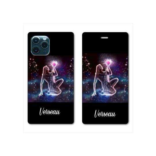 RV Housse cuir portefeuille Iphone 11 Pro (6,1") signe zodiaque Verseau2