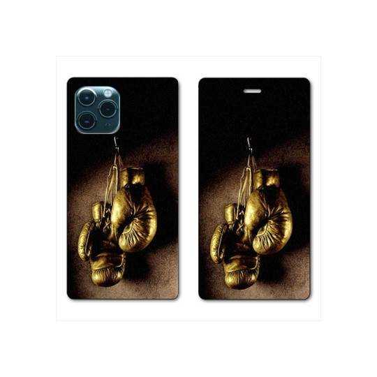 RV Housse cuir portefeuille Iphone 11 Pro (6,1") Boxe gant vintage