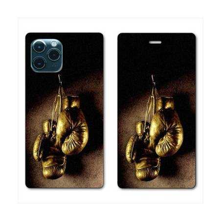 RV Housse cuir portefeuille Iphone 11 Pro (6,1") Boxe gant vintage