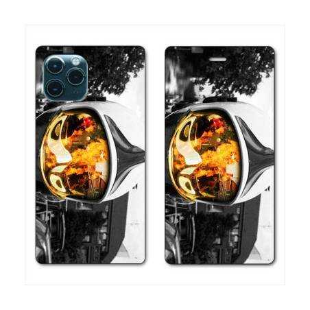 RV Housse cuir portefeuille Iphone 11 Pro (6,1") pompier casque feu