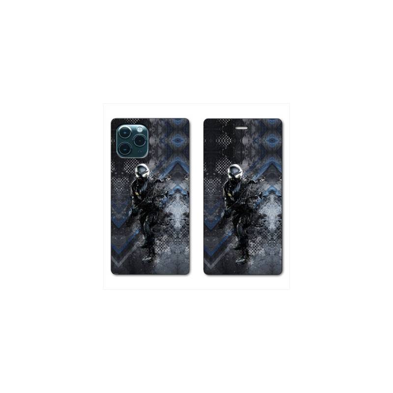 RV Housse cuir portefeuille Iphone 11 Pro (6,1") police swat