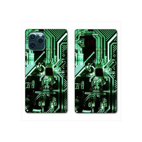 RV Housse cuir portefeuille Iphone 11 Pro (6,1") Trompe œil composant