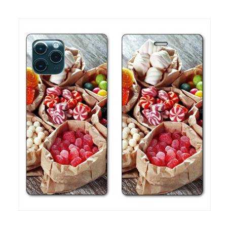 RV Housse cuir portefeuille Iphone 11 Pro (6,1") Bonbon