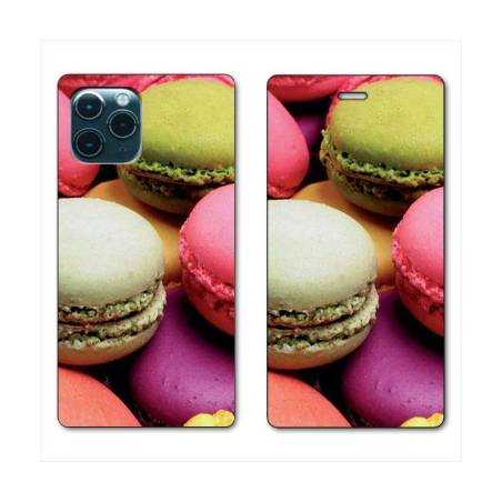RV Housse cuir portefeuille Iphone 11 Pro (6,1") Macaron