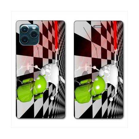 RV Housse cuir portefeuille Iphone 11 Pro (6,1") Damier