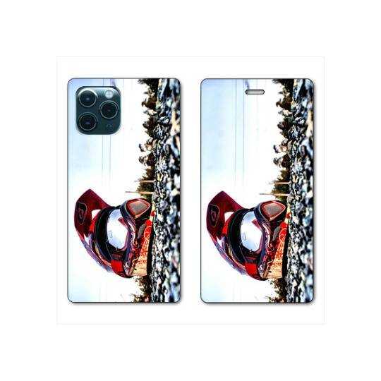 RV Housse cuir portefeuille Iphone 11 Pro (6,1") Moto Casque Cross