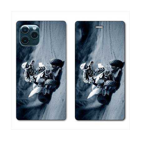 RV Housse cuir portefeuille Iphone 11 Pro (6,1") Moto Quad