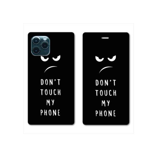 RV Housse cuir portefeuille Iphone 11 Pro (6,1") Humour don't touch