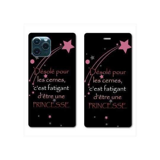 RV Housse cuir portefeuille Iphone 11 Pro (6,1") Humour princesse