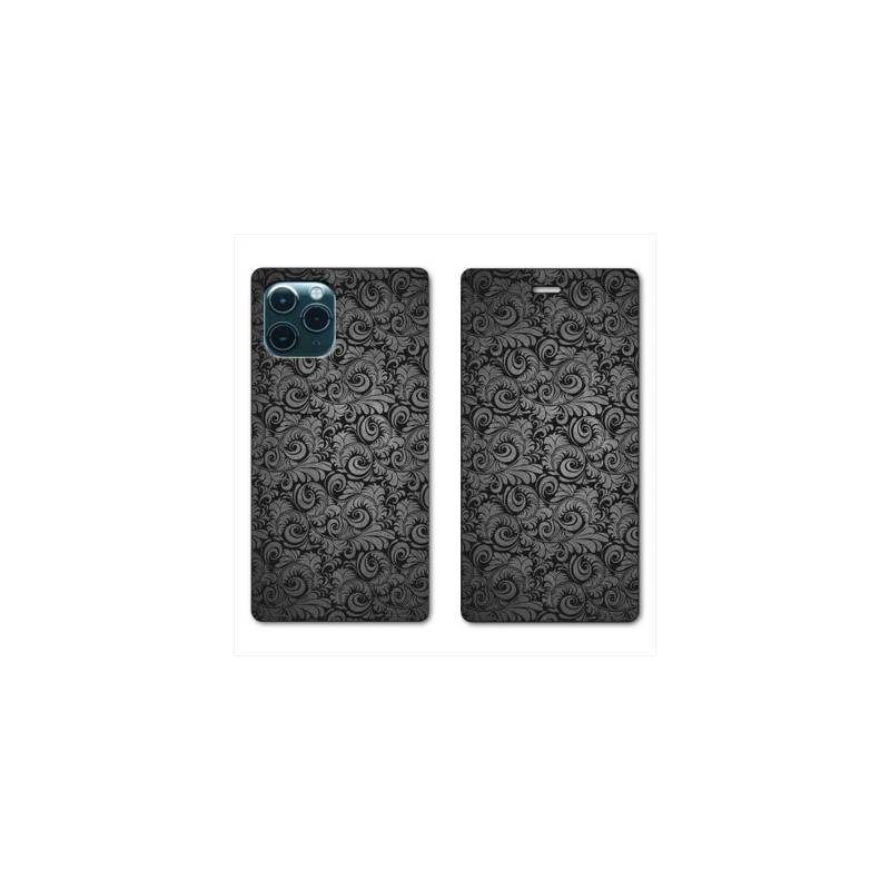 RV Housse cuir portefeuille Iphone 11 Pro (6,1") Texture velours