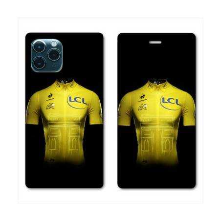 RV Housse cuir portefeuille Iphone 11 Pro (6,1") Cyclisme Maillot jaune