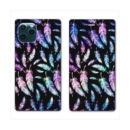 RV Housse cuir portefeuille Iphone 11 Pro (6,1") Psychedelic Plume