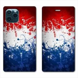 RV Housse cuir portefeuille Iphone 11 Pro Max (6,5") France Eclaboussure