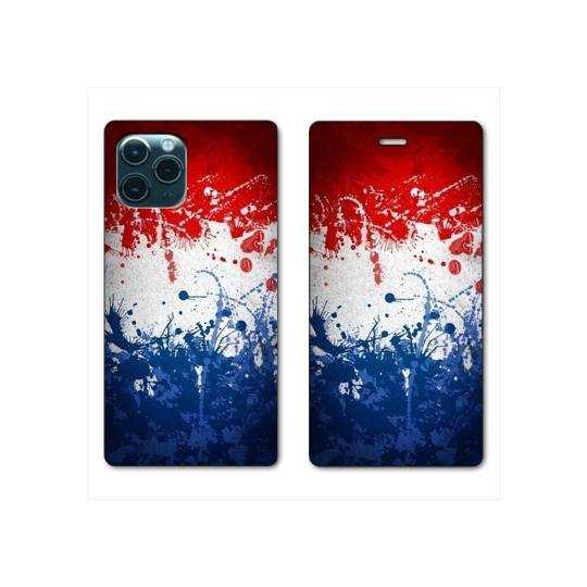 RV Housse cuir portefeuille Iphone 11 Pro Max (6,5") France Eclaboussure