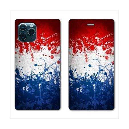 RV Housse cuir portefeuille Iphone 11 Pro Max (6,5") France Eclaboussure