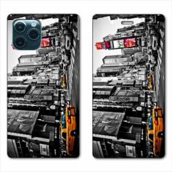 RV Housse cuir portefeuille Iphone 11 Pro Max (6,5") Amerique USA New York Taxi