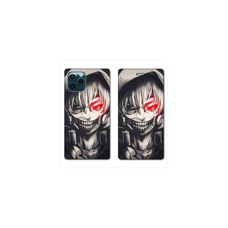 RV Housse cuir portefeuille Iphone 11 Pro Max (6,5") Manga kaneki