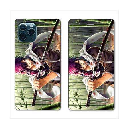 RV Housse cuir portefeuille Iphone 11 Pro Max (6,5") Manga bambou