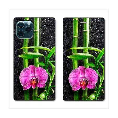 RV Housse cuir portefeuille Iphone 11 Pro Max (6,5") orchidee bambou