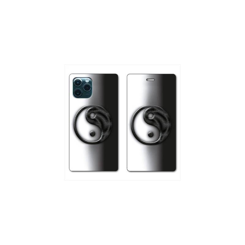 RV Housse cuir portefeuille Iphone 11 Pro Max (6,5") Yin Yang 3d