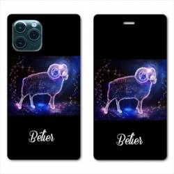RV Housse cuir portefeuille Iphone 11 Pro Max (6,5") signe zodiaque Bélier2