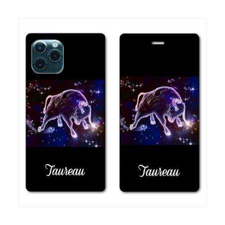 RV Housse cuir portefeuille Iphone 11 Pro Max (6,5") signe zodiaque Taureau2